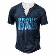 Transgender Pride Father Proud Trans Dad For Women Men's Henley T-Shirt Navy Blue