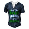 Weed Dad Marijuana Fathers Day For Daddy For Women Men's Henley T-Shirt Navy Blue