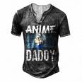 Anime Daddy Saying Animes Hobby Lover Dad Father Papa For Women Men's Henley T-Shirt Dark Grey