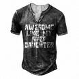 Awesome Like My Step Daughter Dad Joke Father´S Day For Women Men's Henley T-Shirt Dark Grey