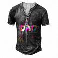 Dad Outer Space Daddy Planet Birthday Fathers Day For Women Men's Henley T-Shirt Dark Grey
