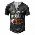 Less Upsetti Spaghetti For Women Men's Henley T-Shirt Dark Grey