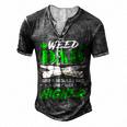 Weed Dad Marijuana Fathers Day For Daddy For Women Men's Henley T-Shirt Dark Grey