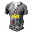 Dad Outer Space Daddy Planet Birthday Fathers For Women Men's Henley T-Shirt Grey