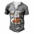 Less Upsetti Spaghetti For Women Men's Henley T-Shirt Grey