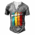 Nerd Dad Conservative Daddy Protective Father For Women Men's Henley T-Shirt Grey