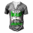 Weed Dad Marijuana Fathers Day For Daddy For Women Men's Henley T-Shirt Grey