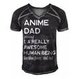 Anime Dad Definition Gift For Women Men's Short Sleeve V-neck 3D Print Retro Tshirt Black