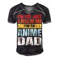 Anime Fathers Birthday Im An Anime Dad Funny Retro Vintage Gift For Women Men's Short Sleeve V-neck 3D Print Retro Tshirt Black