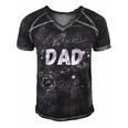 Dad Outer Space Daddy Planet Birthday Fathers Day Gift For Womens Gift For Women Men's Short Sleeve V-neck 3D Print Retro Tshirt Black
