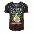 Exterminator Dad Pest Control Funny Gift For Women Men's Short Sleeve V-neck 3D Print Retro Tshirt Black