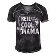 Family Lover Reel Cool Mama Fishing Fisher Fisherman Gift For Women Men's Short Sleeve V-neck 3D Print Retro Tshirt Black