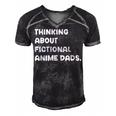 Fictional Anime Dads Funny Weeb Girl Fanfic Fanfiction Lover Gift For Women Men's Short Sleeve V-neck 3D Print Retro Tshirt Black