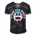 Free Dad Hugs Smile Face Trans Daddy Lgbt Fathers Day Gift For Women Men's Short Sleeve V-neck 3D Print Retro Tshirt Black