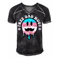 Free Dad Hugs Smile Face Trans Daddy Lgbt Fathers Day Gift For Womens Gift For Women Men's Short Sleeve V-neck 3D Print Retro Tshirt Black