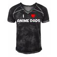 I Heart Anime Dads Funny Love Red Simple Weeb Weeaboo Gay Gift For Women Men's Short Sleeve V-neck 3D Print Retro Tshirt Black