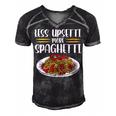 Less Upsetti Spaghetti Gift For Womens Gift For Women Men's Short Sleeve V-neck 3D Print Retro Tshirt Black
