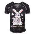 Rabbit Mum Design Cute Bunny Outfit For Girls Gift For Women Men's Short Sleeve V-neck 3D Print Retro Tshirt Black