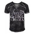 Retro Reel Cool Mama Fishing Fisher Mothers Day Gift For Womens Gift For Women Men's Short Sleeve V-neck 3D Print Retro Tshirt Black