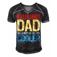 Roller Derby Dad  Like A Regular Dad But Cooler  Gift For Mens Gift For Women Men's Short Sleeve V-neck 3D Print Retro Tshirt Black
