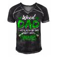 Weed Dad Marijuana Funny 420 Cannabis Thc For Fathers Day Gift For Women Men's Short Sleeve V-neck 3D Print Retro Tshirt Black