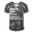 Anime Dad Definition Funny Japanese Gift For Womens Gift For Women Men's Short Sleeve V-neck 3D Print Retro Tshirt Grey