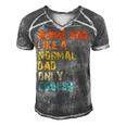 Anime Dad Like A Normal Dad But Cooler Fathers Day Anime  Gift For Women Men's Short Sleeve V-neck 3D Print Retro Tshirt Grey