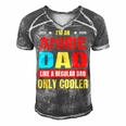 Anime Dad Like A Regular Dad Only Cooler Otaku Fathers Day Gift For Women Men's Short Sleeve V-neck 3D Print Retro Tshirt Grey
