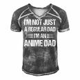 Anime Fathers Birthday Im An Anime Dad Fathers Day Anime Gift For Women Men's Short Sleeve V-neck 3D Print Retro Tshirt Grey