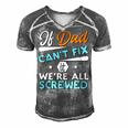 Awesome Dad Will Fix It Handyman Handy Dad Fathers Day Gift For Women Men's Short Sleeve V-neck 3D Print Retro Tshirt Grey