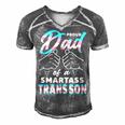 Awesome Proud Trans Dad Pride Lgbt Awareness Fathers Day Gift For Mens Gift For Women Men's Short Sleeve V-neck 3D Print Retro Tshirt Grey