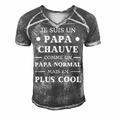 Cool Bald Dad Humour Bald Man Funny Gift For Mens Gift For Women Men's Short Sleeve V-neck 3D Print Retro Tshirt Grey
