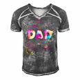 Dad Outer Space Daddy Planet Birthday Fathers Day Gift For Women Men's Short Sleeve V-neck 3D Print Retro Tshirt Grey