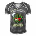 Dad Weed Funny 420 Weed Dad Like Regular Dad Only Higher Gift For Women Men's Short Sleeve V-neck 3D Print Retro Tshirt Grey