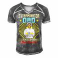 Exterminator Dad Pest Control Funny Gift For Women Men's Short Sleeve V-neck 3D Print Retro Tshirt Grey