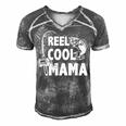 Family Lover Reel Cool Mama Fishing Fisher Fisherman Gift For Women Men's Short Sleeve V-neck 3D Print Retro Tshirt Grey
