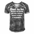 Fathers Day Dad Sayings Happy Fathers Day Gift For Women Men's Short Sleeve V-neck 3D Print Retro Tshirt Grey