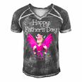 Funny Embarrassing Dad In Girl Colors Happy Fathers Day Gift For Women Men's Short Sleeve V-neck 3D Print Retro Tshirt Grey