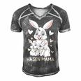 Rabbit Mum Design Cute Bunny Outfit For Girls Gift For Women Men's Short Sleeve V-neck 3D Print Retro Tshirt Grey