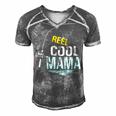 Reel Cool Mama Fishing Fisherman Funny Retro Gift For Womens Gift For Women Men's Short Sleeve V-neck 3D Print Retro Tshirt Grey