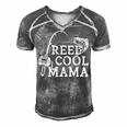 Retro Reel Cool Mama Fishing Fisher Mothers Day Gift For Womens Gift For Women Men's Short Sleeve V-neck 3D Print Retro Tshirt Grey