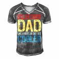 Roller Derby Dad  Like A Regular Dad But Cooler  Gift For Mens Gift For Women Men's Short Sleeve V-neck 3D Print Retro Tshirt Grey