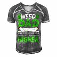 Weed Dad Like A Regular Dad Only Way Higher Marijuana Daddy Gift For Women Men's Short Sleeve V-neck 3D Print Retro Tshirt Grey