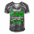 Weed Dad Marijuana Funny 420 Cannabis Thc For Fathers Day Gift For Women Men's Short Sleeve V-neck 3D Print Retro Tshirt Grey