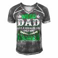 Weed Dad Marijuana Funny 420 Cannabis Thc Pumpkin Themed Gift For Women Men's Short Sleeve V-neck 3D Print Retro Tshirt Grey