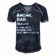 Anime Dad Definition Funny Japanese Gift For Women Men's Short Sleeve V-neck 3D Print Retro Tshirt Navy Blue