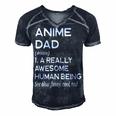Anime Dad Definition Gift For Women Men's Short Sleeve V-neck 3D Print Retro Tshirt Navy Blue