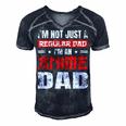 Anime Dad Fathers Day Im Not A Regular Dad Im An Anime Dad Gift For Women Men's Short Sleeve V-neck 3D Print Retro Tshirt Navy Blue