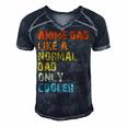 Anime Dad Like A Normal Dad But Cooler Fathers Day Anime  Gift For Women Men's Short Sleeve V-neck 3D Print Retro Tshirt Navy Blue