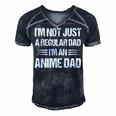 Anime Fathers Birthday Im An Anime Dad Fathers Day Anime Gift For Women Men's Short Sleeve V-neck 3D Print Retro Tshirt Navy Blue